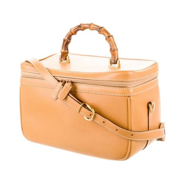 GUCCI Vintage Train Case 12.5” x 7” w/ Long Detachable Strap - Picture 1 of 8